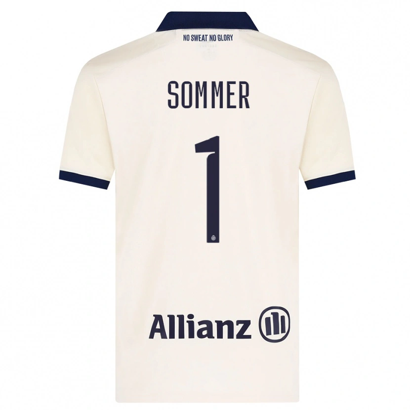 Danxen Dzieci Yann Sommer #1 Beżowy Czarny Wyjazdowa Koszulka 2026/27 Koszulki Klubowe