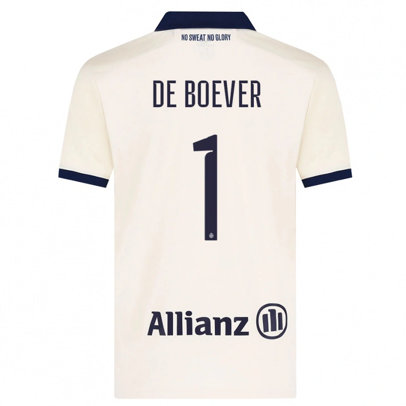Danxen Dzieci Jesse De Boever #1 Beżowy Czarny Wyjazdowa Koszulka 2026/27 Koszulki Klubowe