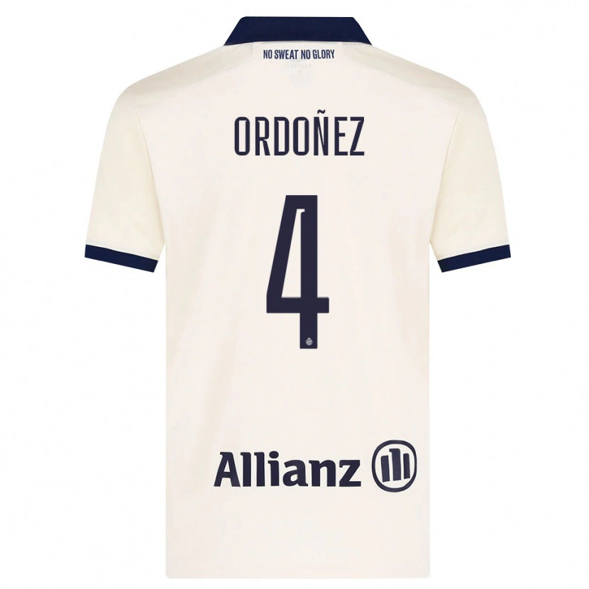 Danxen Dzieci Joel Ordóñez #4 Beżowy Czarny Wyjazdowa Koszulka 2026/27 Koszulki Klubowe