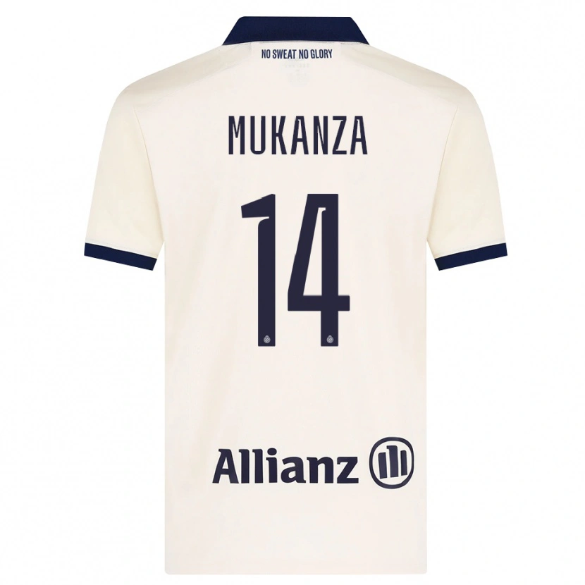Danxen Dzieci Blessing Mukanza #14 Beżowy Czarny Wyjazdowa Koszulka 2026/27 Koszulki Klubowe