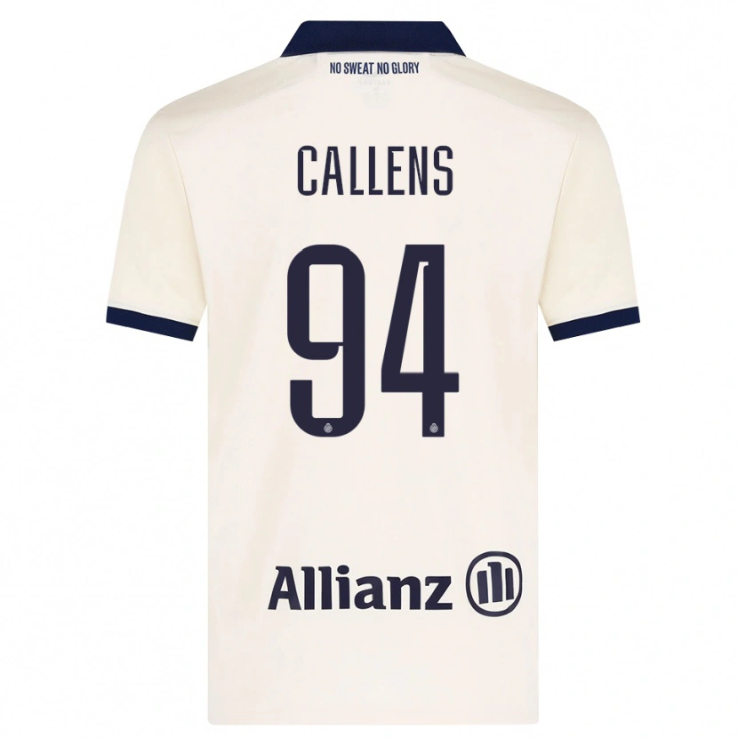 Danxen Dzieci Emiel Callens #94 Beżowy Czarny Wyjazdowa Koszulka 2026/27 Koszulki Klubowe