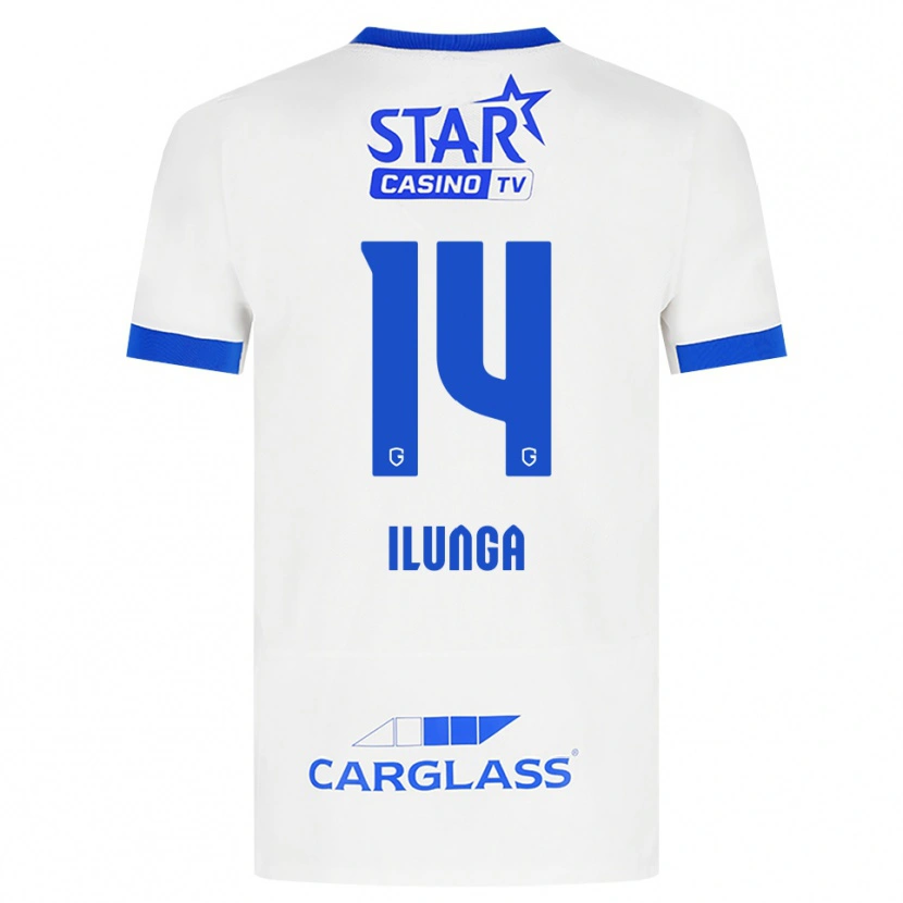 Danxen Dzieci Riccardo Ilunga #14 Biały Niebieski Wyjazdowa Koszulka 2026/27 Koszulki Klubowe