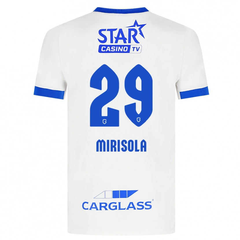 Danxen Dzieci Robin Mirisola #29 Biały Niebieski Wyjazdowa Koszulka 2026/27 Koszulki Klubowe