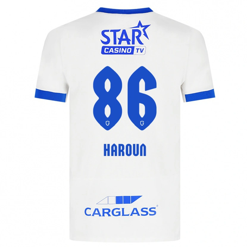 Danxen Dzieci Kenan Haroun #86 Biały Niebieski Wyjazdowa Koszulka 2026/27 Koszulki Klubowe