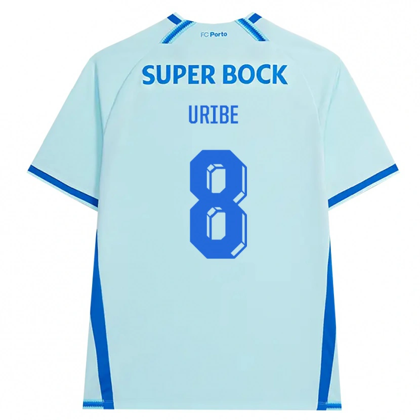 Danxen Dzieci Mateus Uribe #8 Jasny Cyjan Niebieski Trzeci Komplet Koszulka 2026/27 Koszulki Klubowe