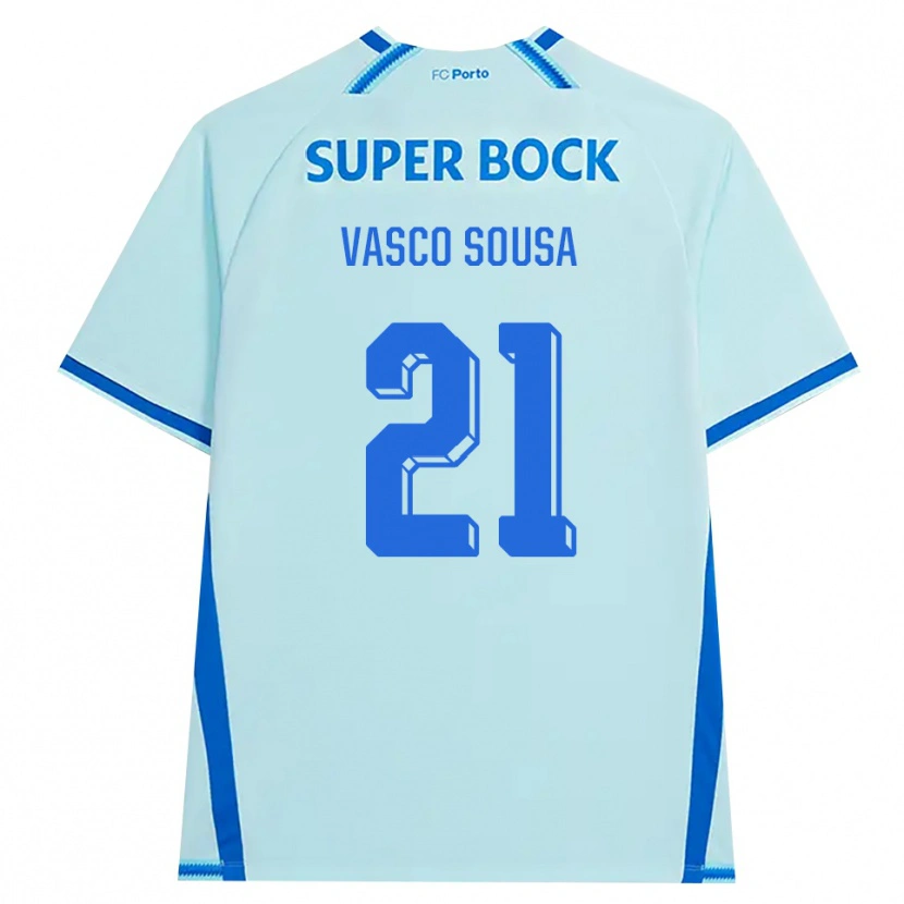 Danxen Dzieci Vasco Sousa #21 Jasny Cyjan Niebieski Trzeci Komplet Koszulka 2026/27 Koszulki Klubowe