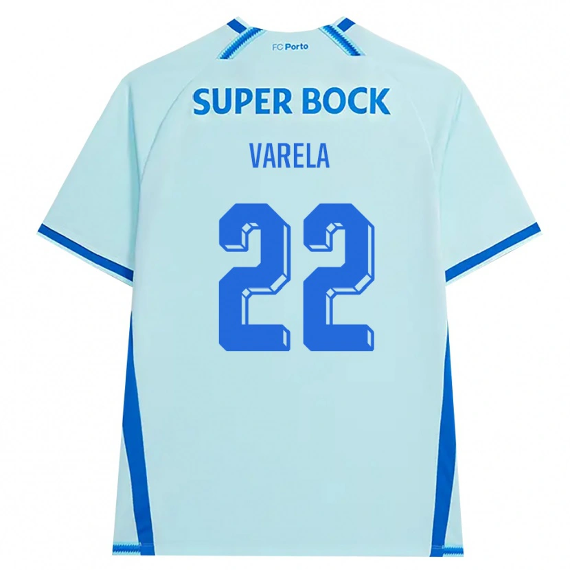 Danxen Dzieci Alan Varela #22 Jasny Cyjan Niebieski Trzeci Komplet Koszulka 2026/27 Koszulki Klubowe