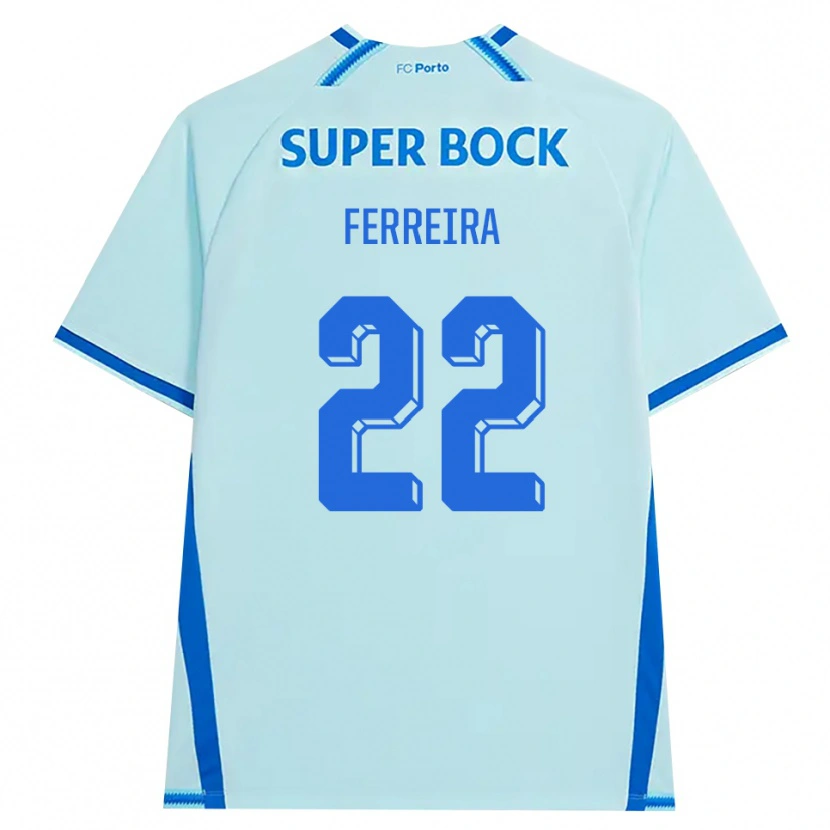 Danxen Dzieci Joana Ferreira #22 Jasny Cyjan Niebieski Trzeci Komplet Koszulka 2026/27 Koszulki Klubowe