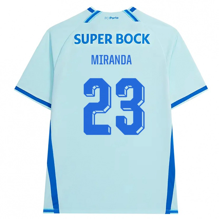 Danxen Dzieci João Miranda #23 Jasny Cyjan Niebieski Trzeci Komplet Koszulka 2026/27 Koszulki Klubowe