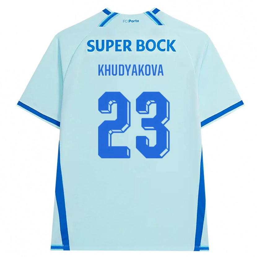 Danxen Dzieci Verónica Khudyakova #23 Jasny Cyjan Niebieski Trzeci Komplet Koszulka 2026/27 Koszulki Klubowe