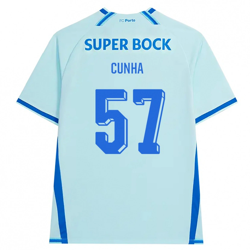 Danxen Dzieci Duarte Cunha #57 Jasny Cyjan Niebieski Trzeci Komplet Koszulka 2026/27 Koszulki Klubowe