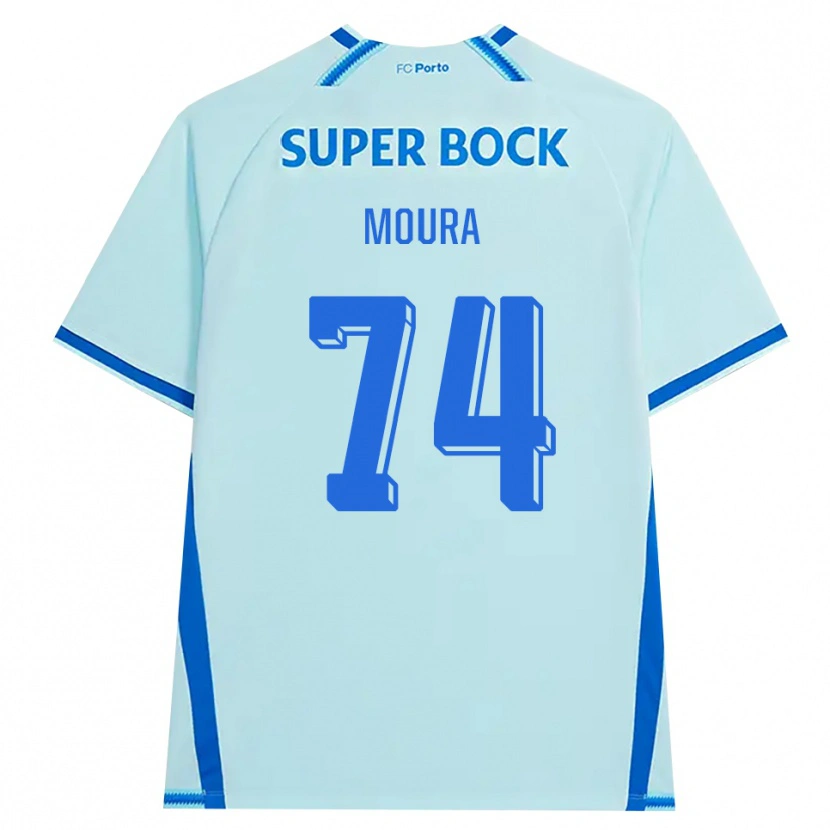 Danxen Dzieci Francisco Moura #74 Jasny Cyjan Niebieski Trzeci Komplet Koszulka 2026/27 Koszulki Klubowe