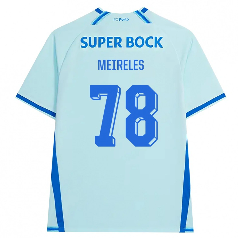 Danxen Dzieci Jorge Meireles #78 Jasny Cyjan Niebieski Trzeci Komplet Koszulka 2026/27 Koszulki Klubowe