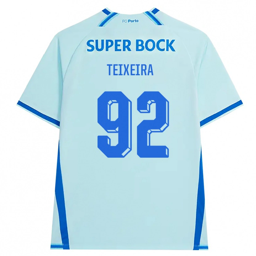 Danxen Dzieci João Teixeira #92 Jasny Cyjan Niebieski Trzeci Komplet Koszulka 2026/27 Koszulki Klubowe
