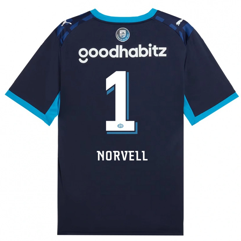 Danxen Dzieci Jaden Norvell #1 Niebieski Królewski Niebieski Trzeci Komplet Koszulka 2026/27 Koszulki Klubowe