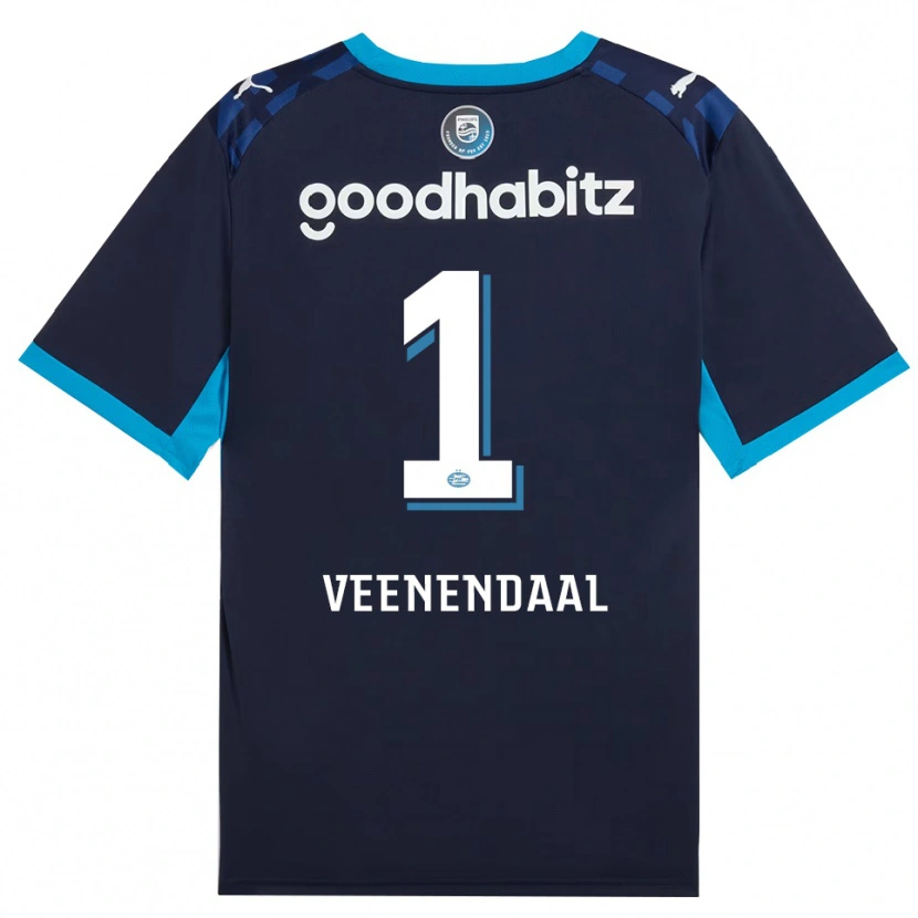 Danxen Dzieci Sari Van Veenendaal #1 Niebieski Królewski Niebieski Trzeci Komplet Koszulka 2026/27 Koszulki Klubowe