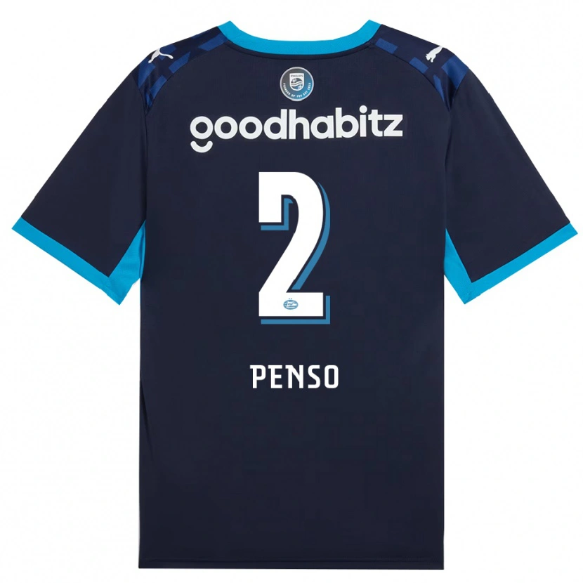 Danxen Dzieci Kyano Penso #2 Niebieski Królewski Niebieski Trzeci Komplet Koszulka 2026/27 Koszulki Klubowe