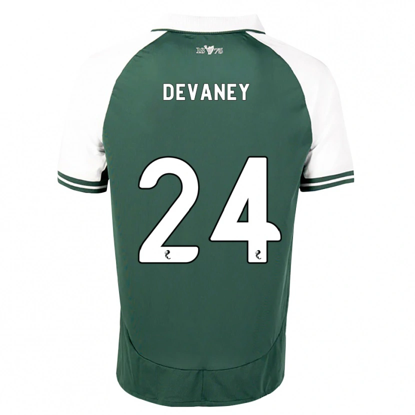 Danxen Dzieci Jacob Devaney #24 Zielony Morze Biały Domowa Koszulka 2026/27 Koszulki Klubowe