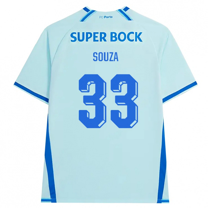 Danxen Dzieci João Victor De Souza Menezes #33 Jasny Cyjan Niebieski Trzeci Komplet Koszulka 2026/27 Koszulki Klubowe