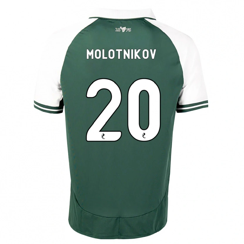 Danxen Męski Rudi Molotnikov #20 Zielony Morze Biały Domowa Koszulka 2026/27 Koszulki Klubowe