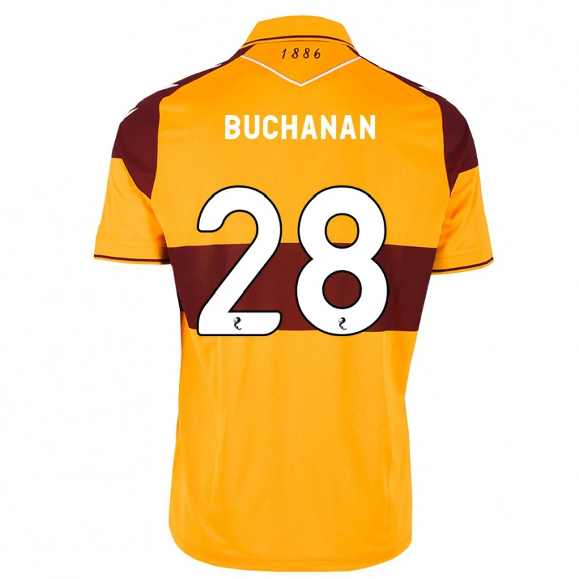 Danxen Męski Aaron Buchanan #28 Bordowy Pomarańczowy Domowa Koszulka 2026/27 Koszulki Klubowe