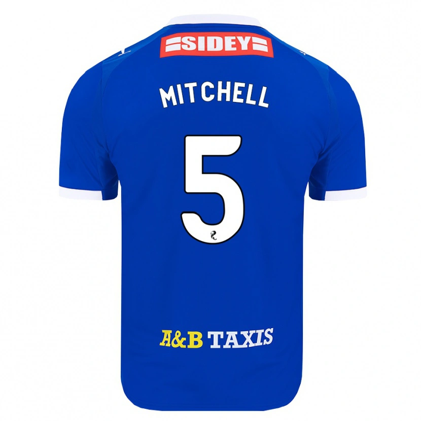Danxen Męski Zach Mitchell #5 Niebieski Czerwony Żółty Domowa Koszulka 2026/27 Koszulki Klubowe