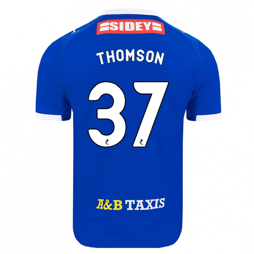 Danxen Męski Kyle Thomson #37 Niebieski Czerwony Żółty Domowa Koszulka 2026/27 Koszulki Klubowe
