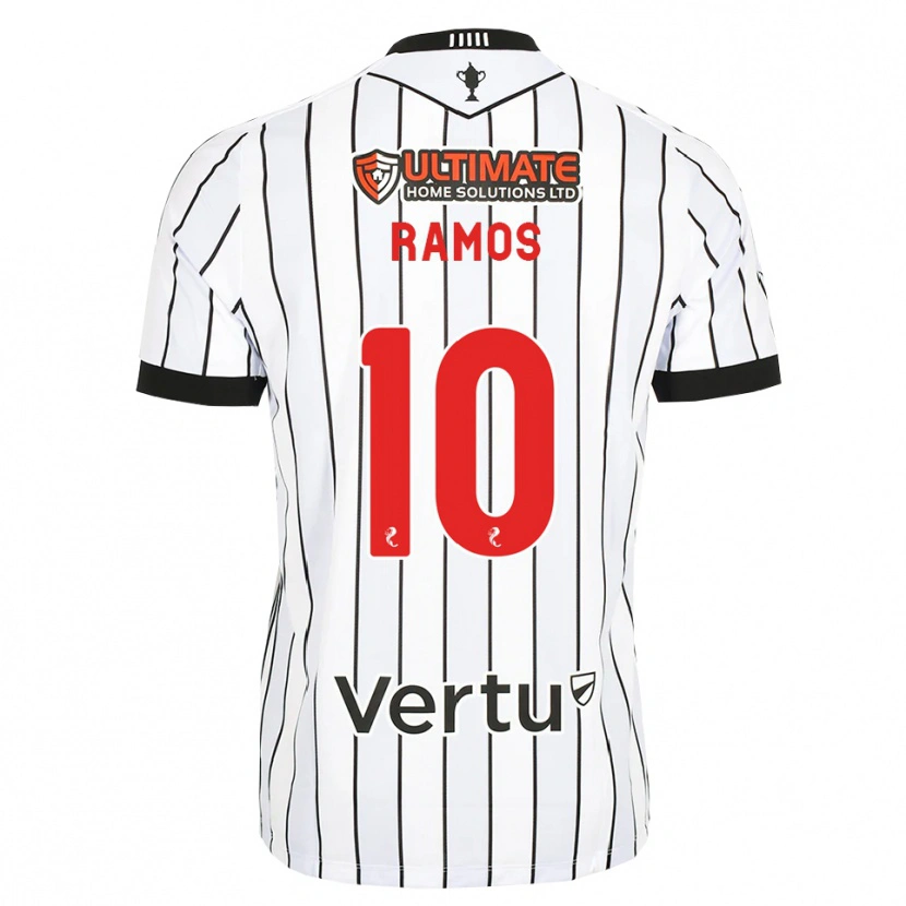 Danxen Męski Samuel Ramos #10 Biały Czarny Czerwony Domowa Koszulka 2026/27 Koszulki Klubowe