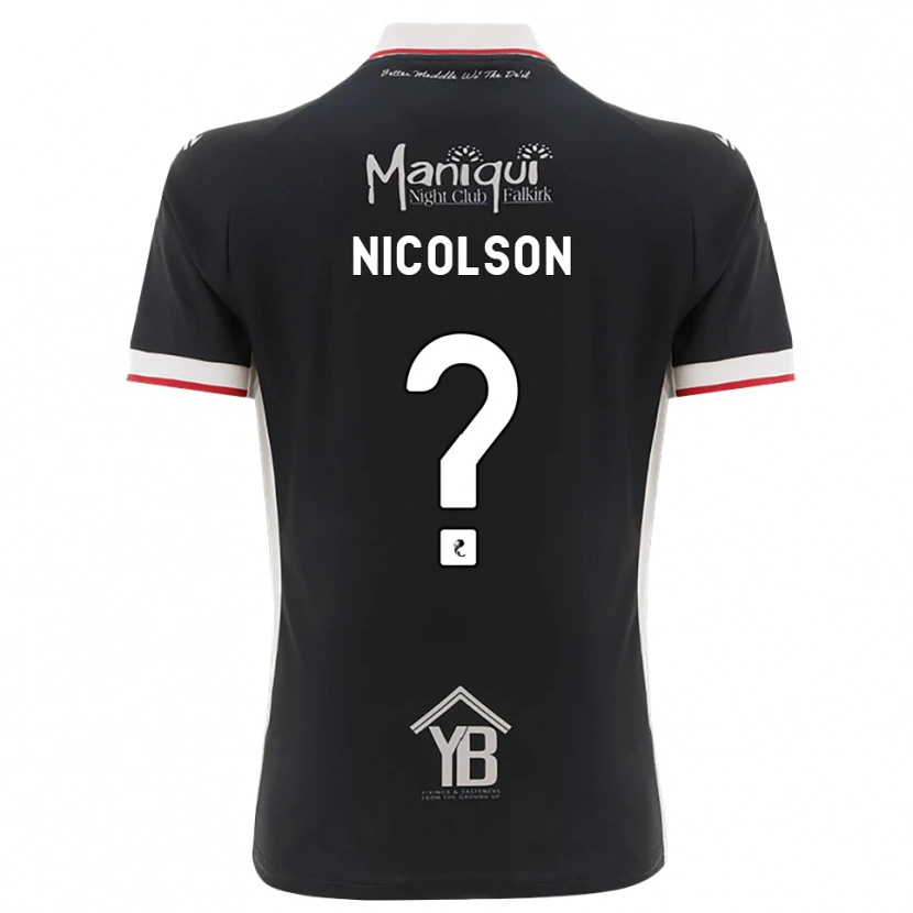 Danxen Męski Amanda Nicolson #0 Czarny Biały Czerwony Domowa Koszulka 2026/27 Koszulki Klubowe