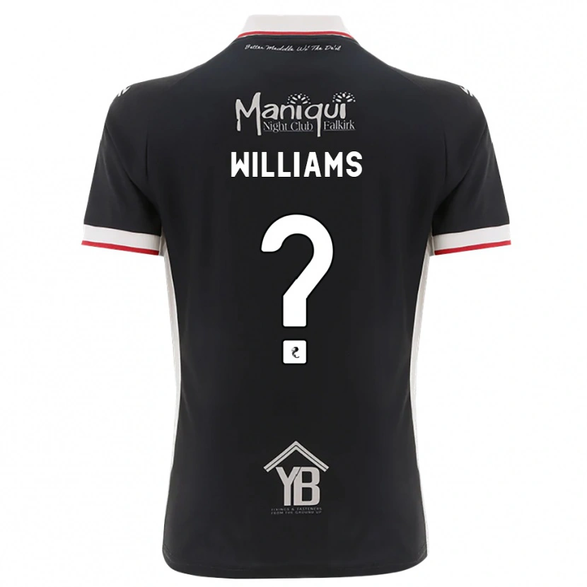 Danxen Męski Cerys Williams #0 Czarny Biały Czerwony Domowa Koszulka 2026/27 Koszulki Klubowe