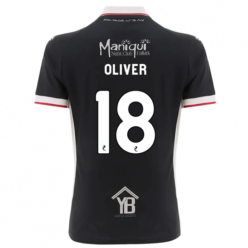 Danxen Męski Gary Oliver #18 Czarny Biały Czerwony Domowa Koszulka 2026/27 Koszulki Klubowe