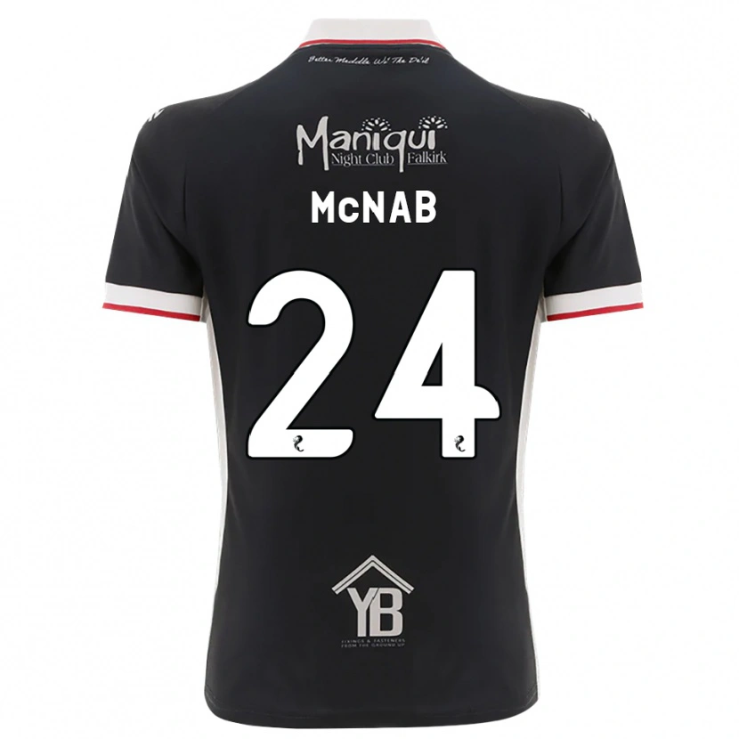 Danxen Męski Cameron Mcnab #24 Czarny Biały Czerwony Domowa Koszulka 2026/27 Koszulki Klubowe