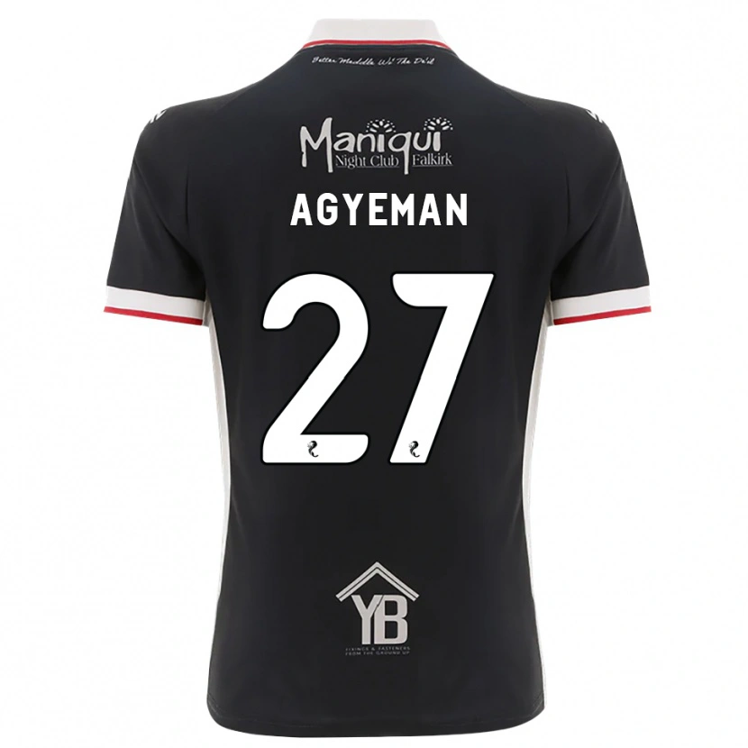 Danxen Męski Alfie Agyeman #27 Czarny Biały Czerwony Domowa Koszulka 2026/27 Koszulki Klubowe