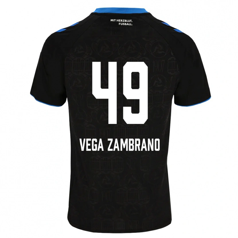 Danxen Męski Joel Vega Zambrano #49 Czarny Biały Czerwony Domowa Koszulka 2026/27 Koszulki Klubowe