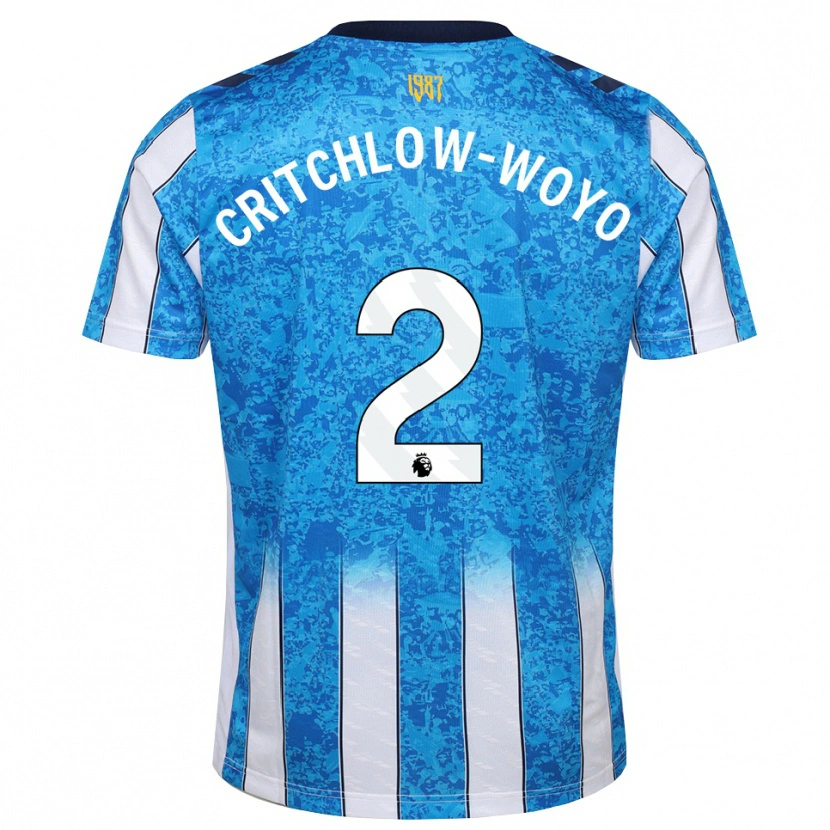 Danxen Męski Tionne Critchlow-Woyo #2 Biały Niebieski Pomarańczowy Domowa Koszulka 2026/27 Koszulki Klubowe