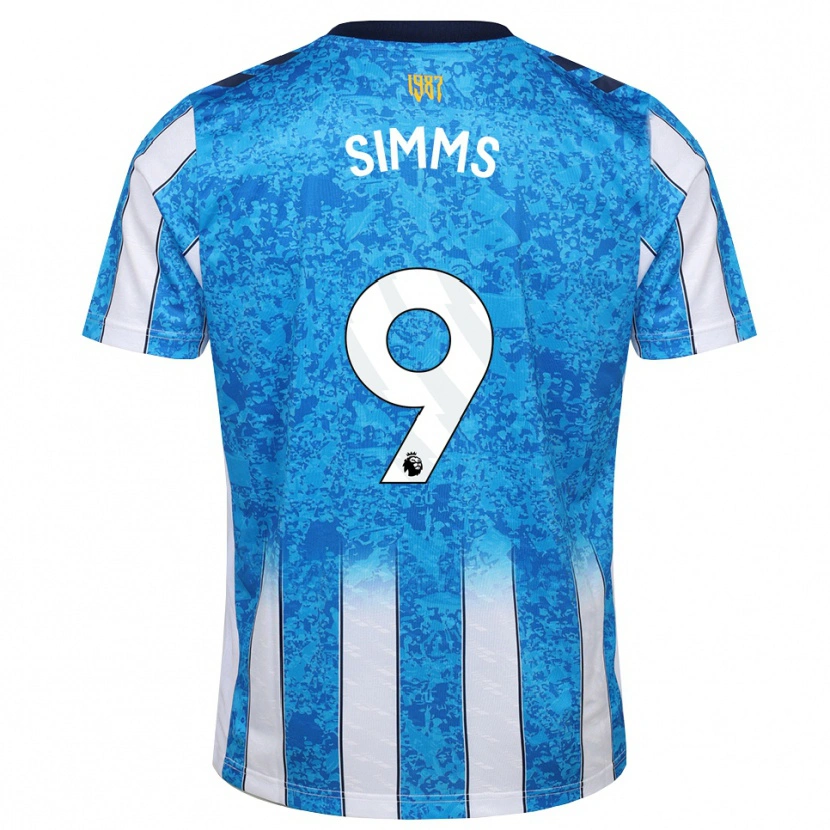 Danxen Męski Ellis Simms #9 Biały Niebieski Pomarańczowy Domowa Koszulka 2026/27 Koszulki Klubowe