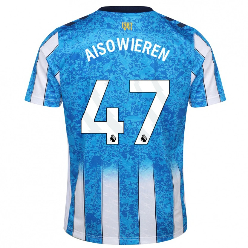 Danxen Męski Evan Eghosa Aisowieren #47 Biały Niebieski Pomarańczowy Domowa Koszulka 2026/27 Koszulki Klubowe