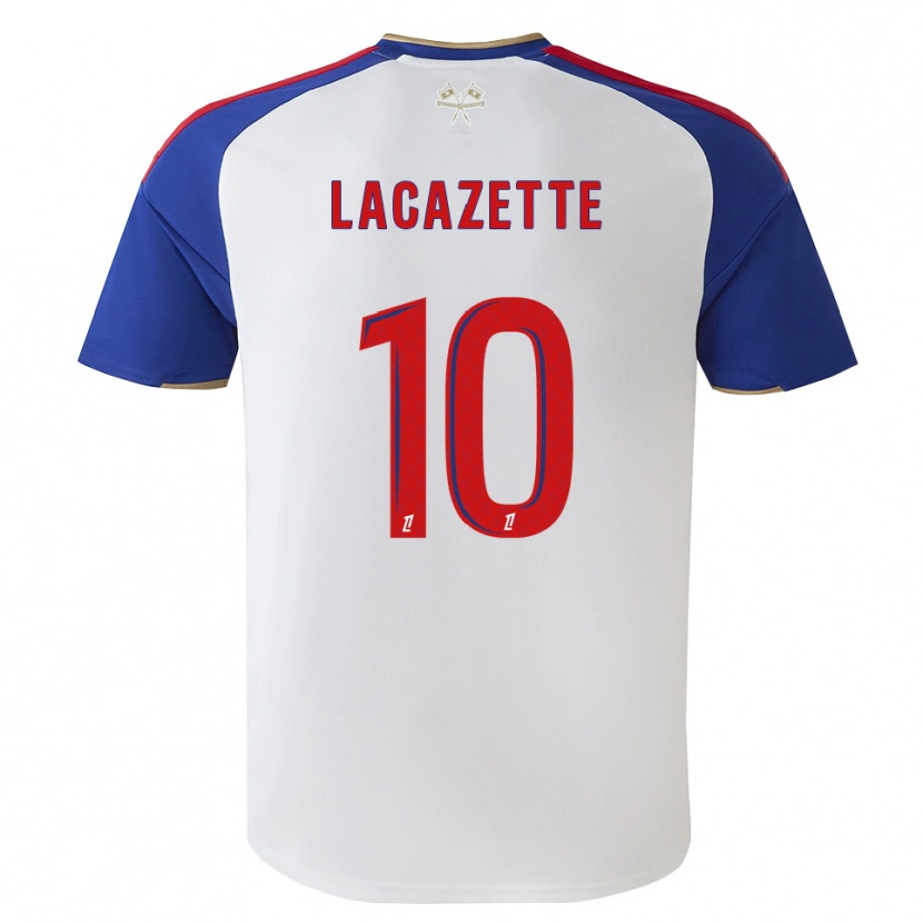 Danxen Męski Alexandre Lacazette #10 Królewski Niebieski Czerwony Biały Domowa Koszulka 2026/27 Koszulki Klubowe