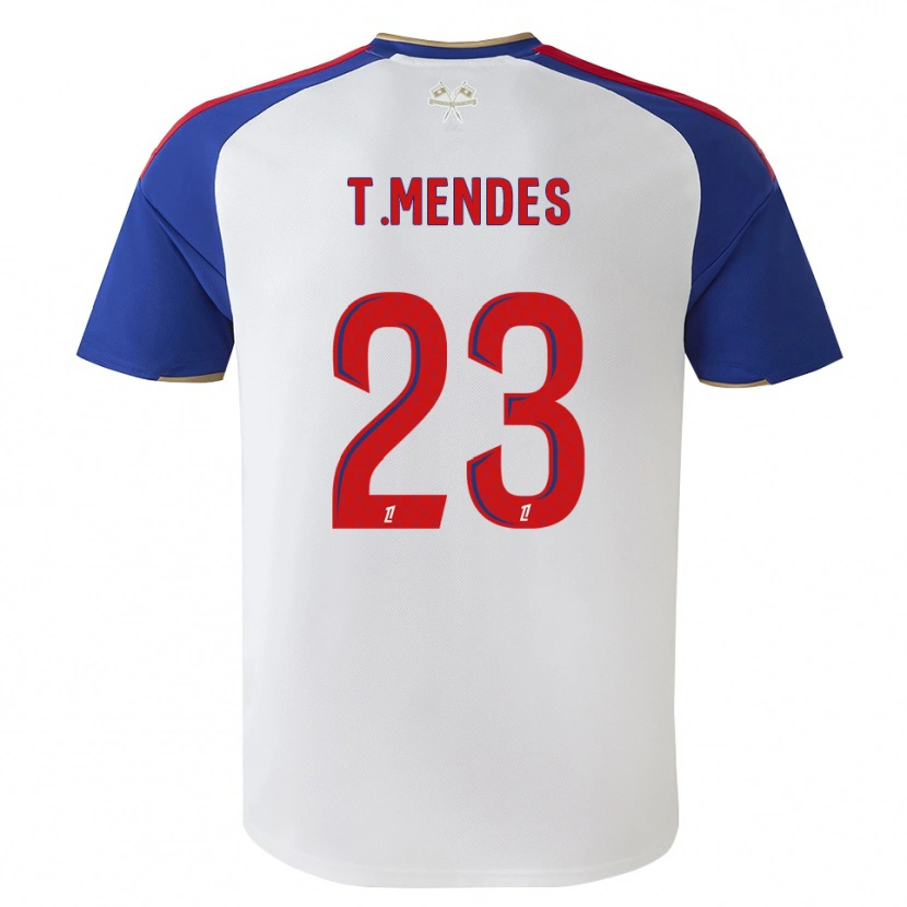 Danxen Męski Thiago Mendes #23 Królewski Niebieski Czerwony Biały Domowa Koszulka 2026/27 Koszulki Klubowe