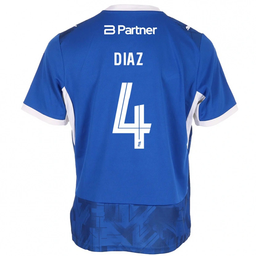 Danxen Męski Junior Diaz #4 Średni Niebieski Biały Domowa Koszulka 2026/27 Koszulki Klubowe