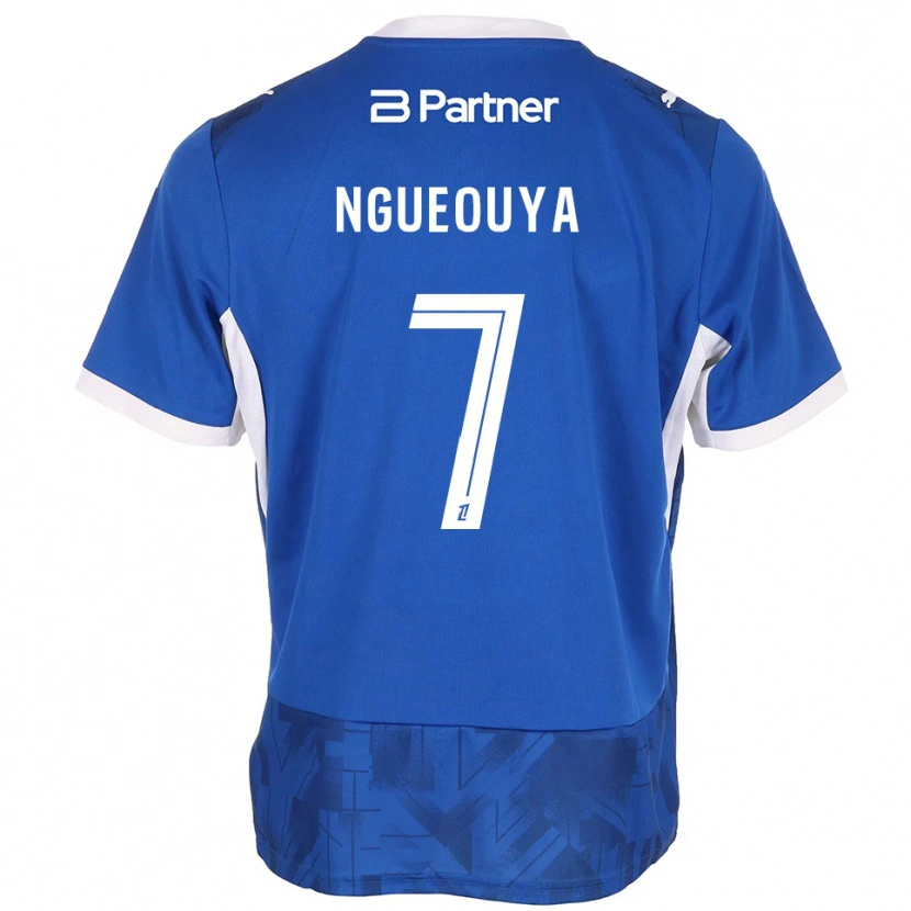 Danxen Męski Anthony N'gueouya #7 Średni Niebieski Biały Domowa Koszulka 2026/27 Koszulki Klubowe