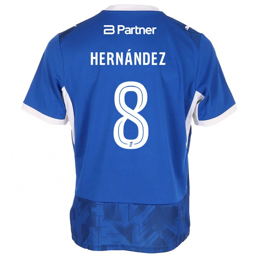 Danxen Męski Pablo Hernandez #8 Średni Niebieski Biały Domowa Koszulka 2026/27 Koszulki Klubowe