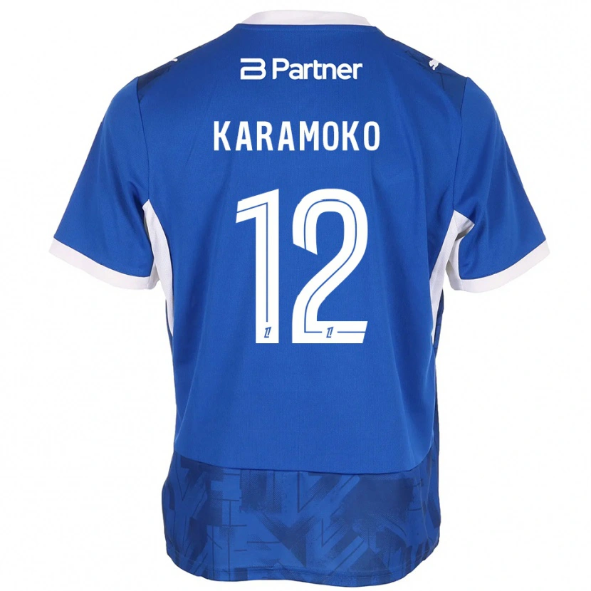 Danxen Męski Noah Karamoko #12 Średni Niebieski Biały Domowa Koszulka 2026/27 Koszulki Klubowe