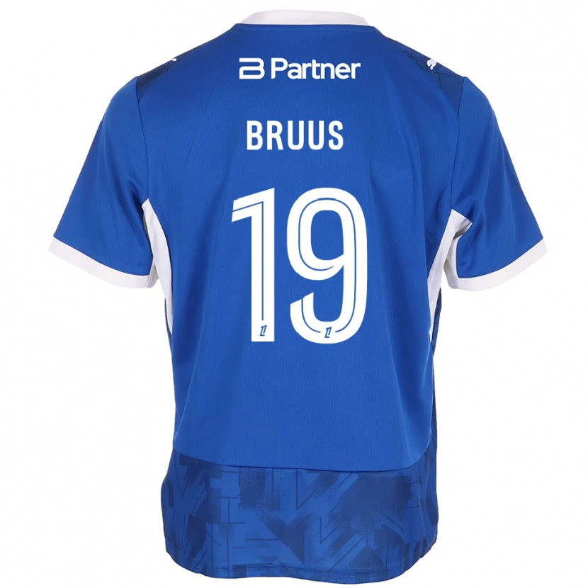 Danxen Męski Andreas Bruus #19 Średni Niebieski Biały Domowa Koszulka 2026/27 Koszulki Klubowe