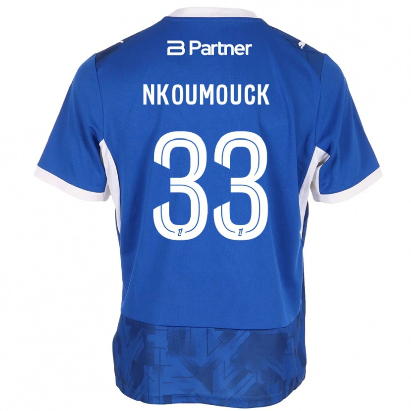 Danxen Męski Marc-Anthony Nkoumouck #33 Średni Niebieski Biały Domowa Koszulka 2026/27 Koszulki Klubowe