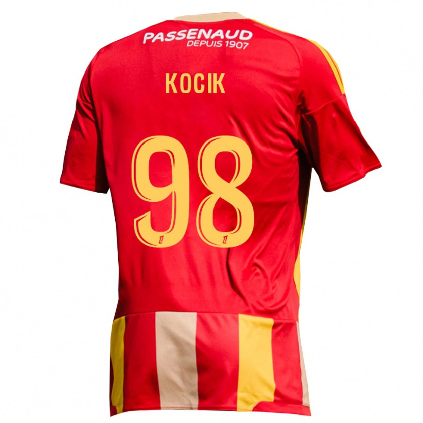 Danxen Męski Nicolas Kocik #98 Czerwony Żółty Zielony Domowa Koszulka 2026/27 Koszulki Klubowe