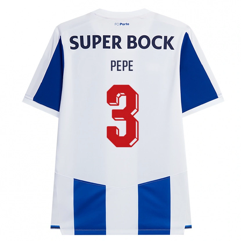 Danxen Męski Pepe #3 Niebieski Biały Czerwony Domowa Koszulka 2026/27 Koszulki Klubowe