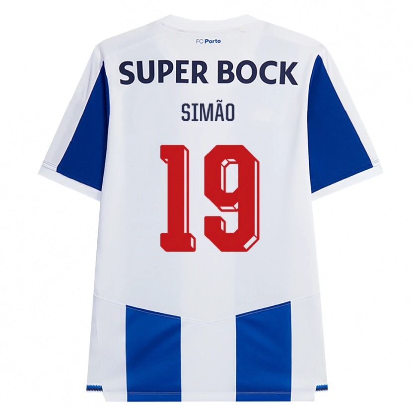 Danxen Męski Martim Simão #19 Niebieski Biały Czerwony Domowa Koszulka 2026/27 Koszulki Klubowe