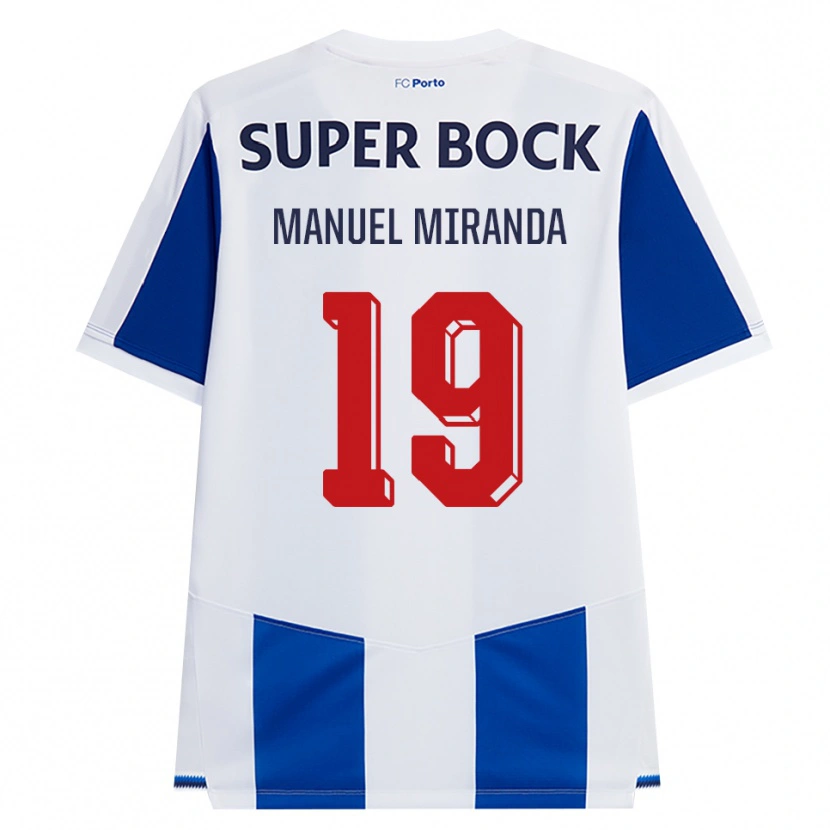 Danxen Męski Manuel Miranda #19 Niebieski Biały Czerwony Domowa Koszulka 2026/27 Koszulki Klubowe