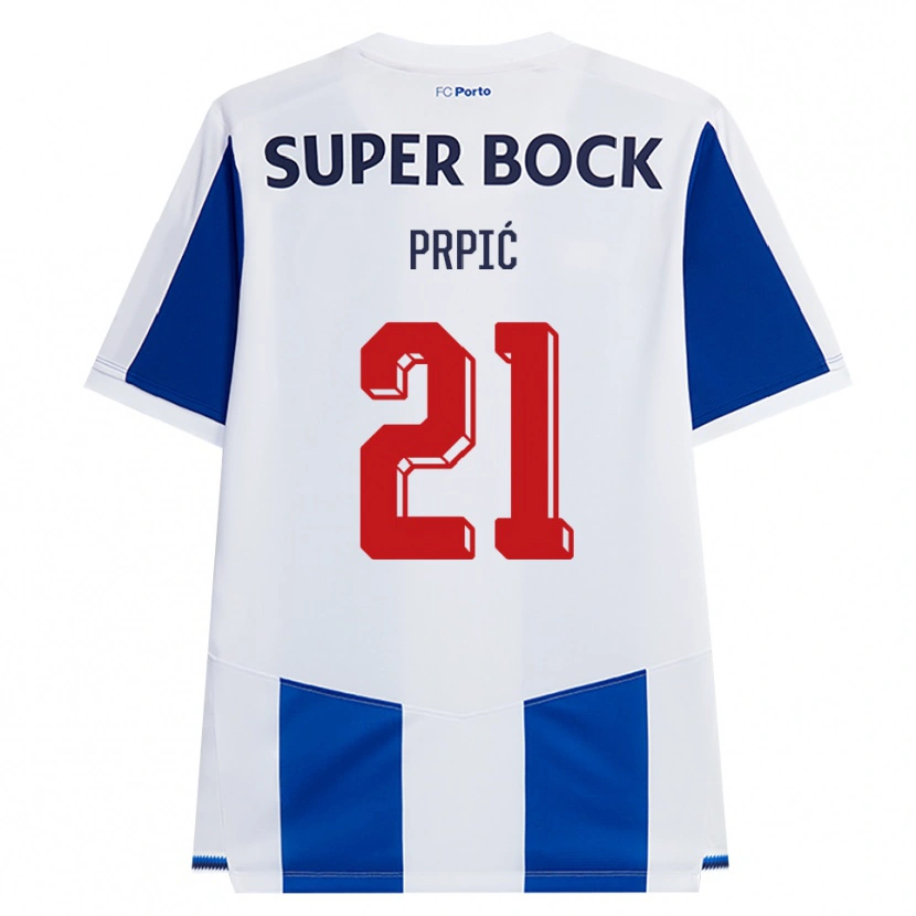 Danxen Męski Dominik Prpić #21 Niebieski Biały Czerwony Domowa Koszulka 2026/27 Koszulki Klubowe